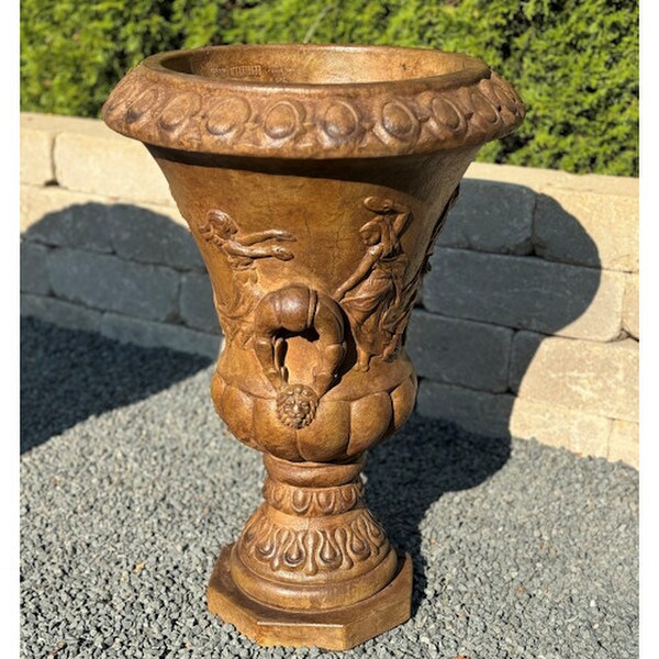 Women Dancing Vase Freize Garden Pot Vessel Decorative Cement